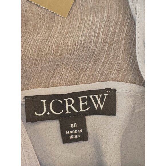 NWT J. Crew 100% Cupro Sheer Ruffle Front Blouse Size 00 Light Blue OP $79.99 - Picture 11 of 11
